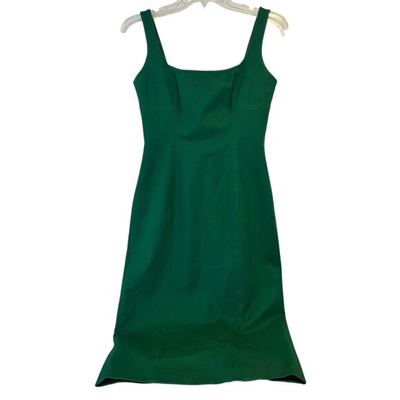 Banana Republic A-Line Mini Dress Forest Emerald Size 2 Summer Easter Lined - Picture 3 of 8